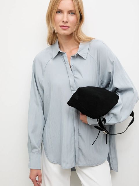 Answear.LAB koszula damska kolor niebieski relaxed z kołnierzykiem klasycznym