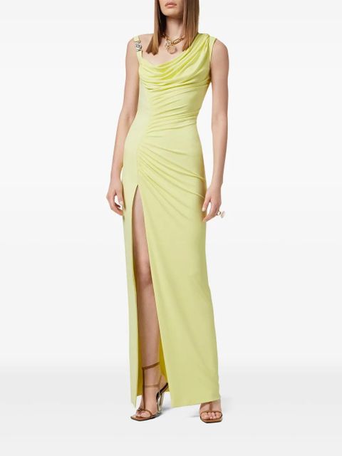 Versace Medusa '95 draped gown - Yellow
