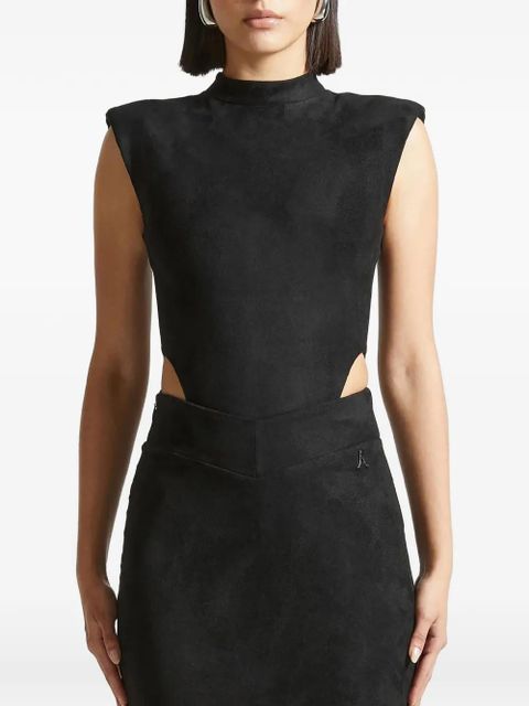 Manière De Voir wide-shoulder bodysuit - Black