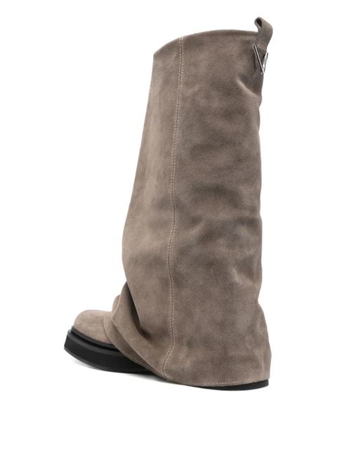The Attico Robin gathered boots - Grey