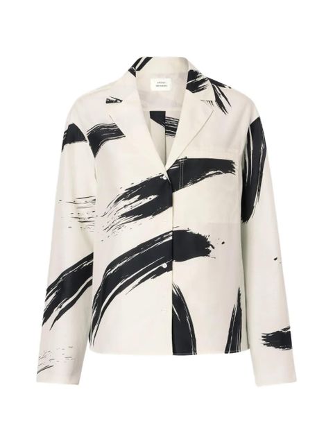 LouLou de Saison Sana Cuban collar print shirt - Neutrals - zdjęcie produktu nr 1