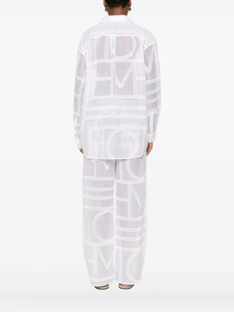 TOTEME geometric-pattern cotton shirt - White