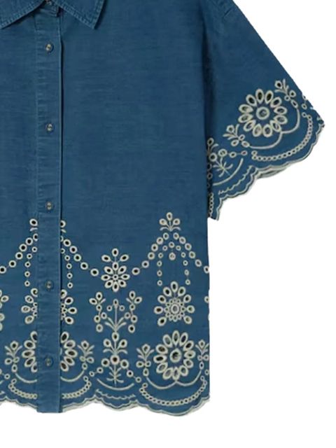 MC2 Saint Barth embroidered shirt - Blue - zdjęcie produktu nr 2