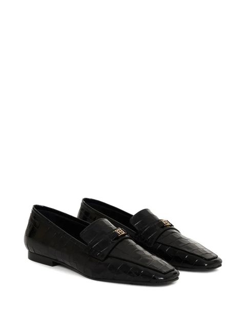 ANINE BING Freya crocodile-embossed loafers - Black - zdjęcie produktu nr 2