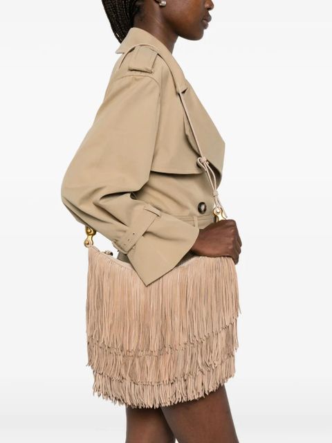 Balmain fringed suede tote bag - Neutrals - zdjęcie produktu nr 2