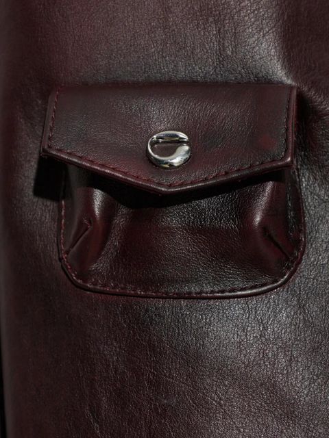 Coperni leather epaulette-detail jacket - Brown