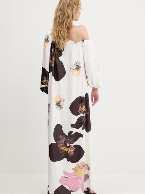 Stine Goya sukienka kolor beżowy maxi prosta SG-PF25-D137-2395