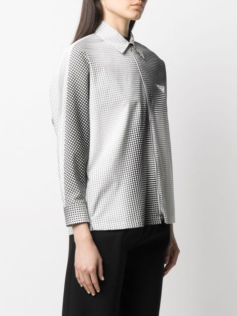 Prada logo-print zip-fastening shirt - Black - zdjęcie produktu nr 2