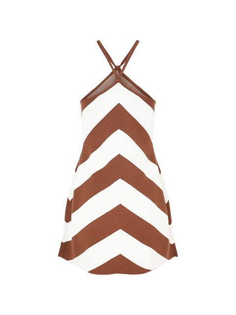 Cult Gaia chevron strap mini dress - Brown - zdjęcie produktu nr 2