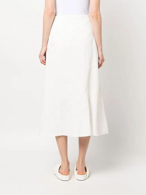 Jil Sander flared panelled midi skirt - White