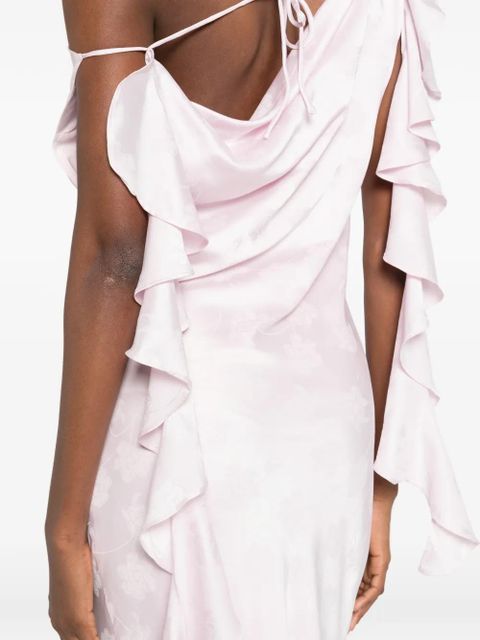 ROTATE BIRGER CHRISTENSEN ruffled scoop neck dress - Pink