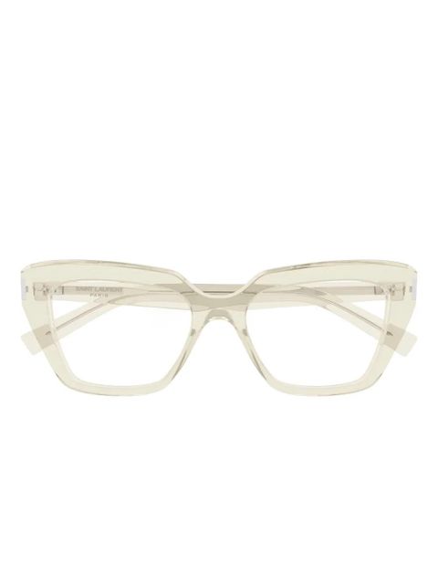 Saint Laurent Eyewear geometric lasses - Neutrals - zdjęcie produktu nr 1