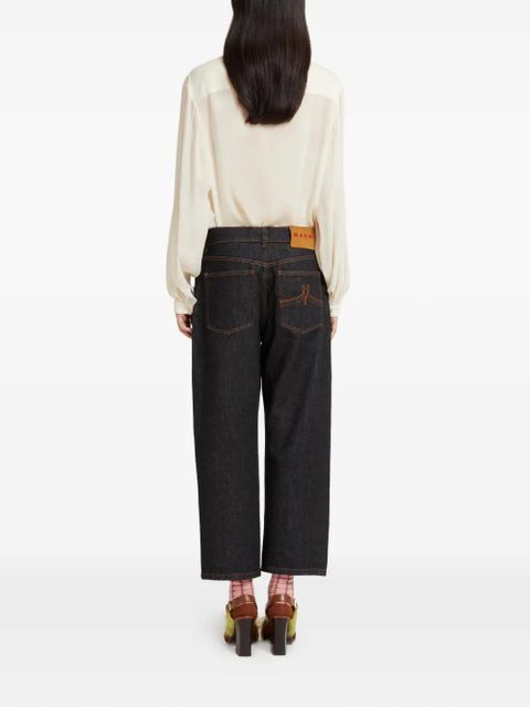 Marni daisy appliqué five-pocket jeans - Blue - zdjęcie produktu nr 2