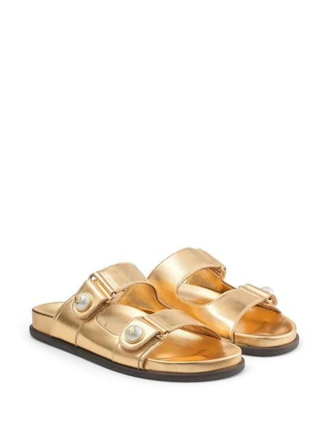 Jimmy Choo Fayence leather sandals - Gold - zdjęcie produktu nr 2