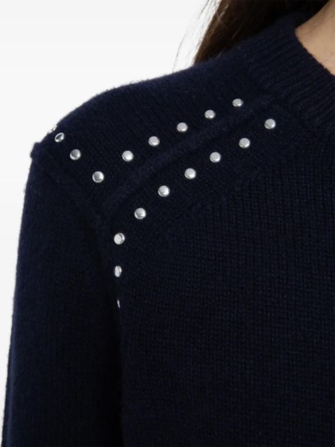 Zadig&Voltaire embellished-shoulder crew-neck sweater - Black - zdjęcie produktu nr 2
