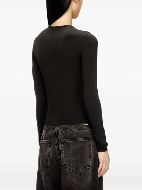 Diesel logo-detail long-sleeve T-shirt - Black