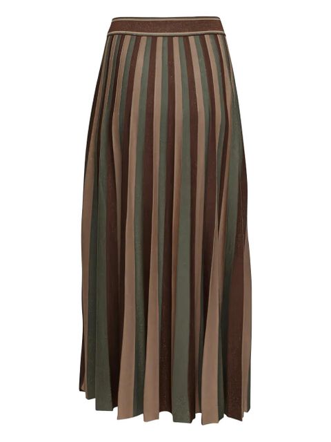 ZIMMERMANN Hypnotic metallic striped midi skirt - Green