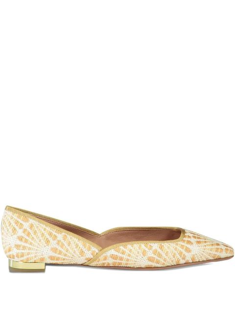 Aquazzura Maia raffia flat pumps - Neutrals - zdjęcie produktu nr 1