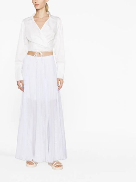 Charo Ruiz Ibiza Norma fluted maxi skirt - White - zdjęcie produktu nr 2