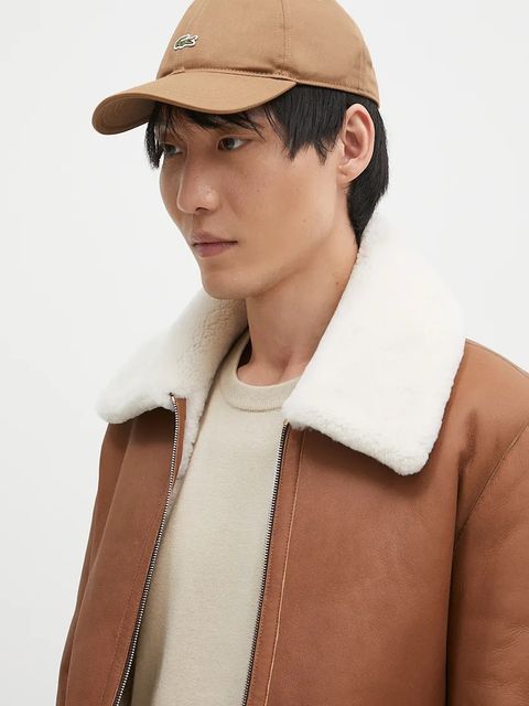 Lacoste czapka z daszkiem bawełniana