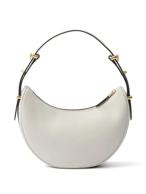 Prada small Arqué leather shoulder bag - White