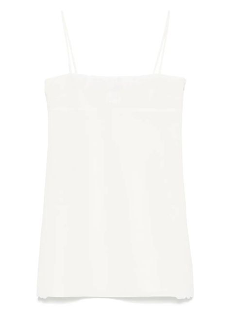 Miu Miu linen-blend dress - White - zdjęcie produktu nr 2