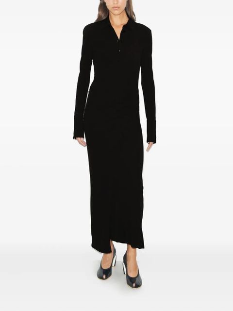 Tory Burch collared draped shirtdress - Black - zdjęcie produktu nr 2