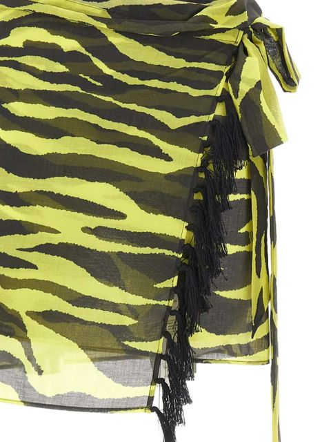 The Attico zebra-print skirt - Yellow