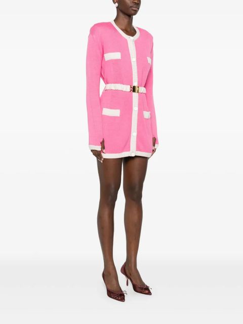 Rowen Rose two-tone belted cardigan - Pink - zdjęcie produktu nr 2