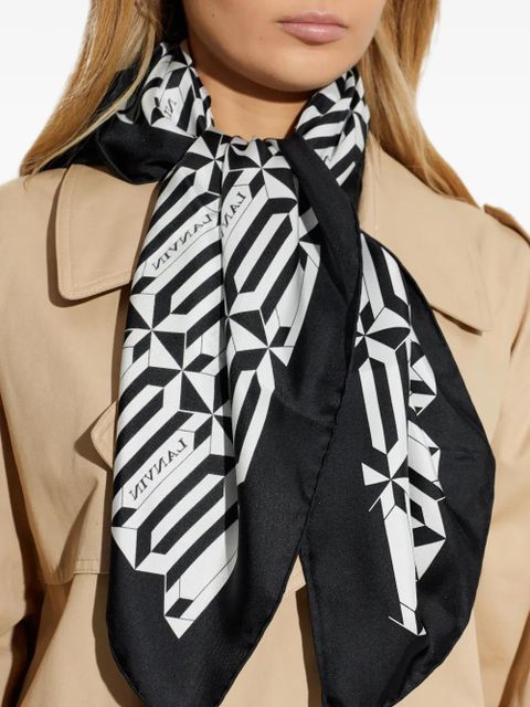 Lanvin geometric-print scarf - White - zdjęcie produktu nr 2