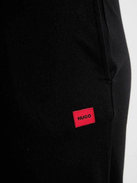 HUGO spodnie dresowe damskie kolor czarny gładkie 50556808