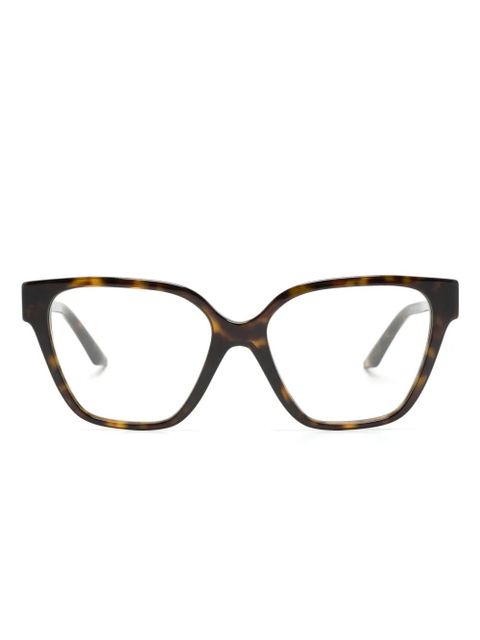 Versace Eyewear Greca square-frame glasses - Brown - zdjęcie produktu nr 1