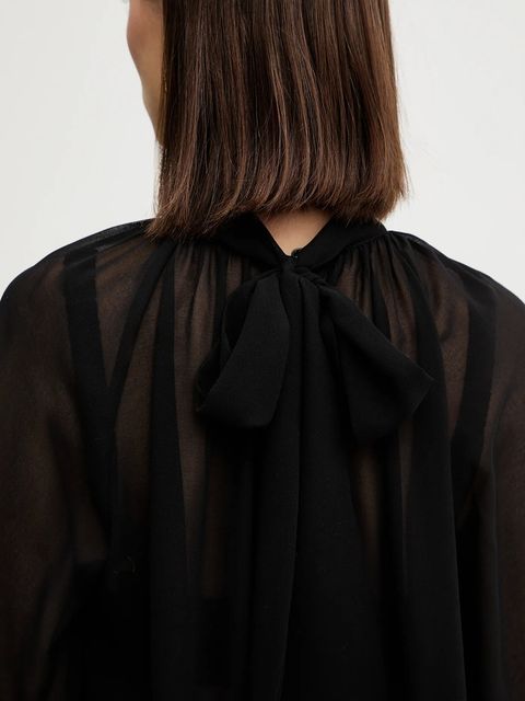 Guess bluzka AUDRINE damska kolor czarny wzorzysta W5BH84 W3022