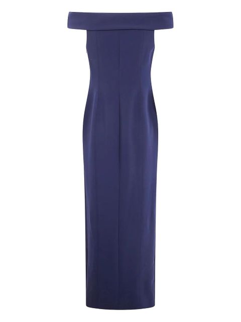 Lauren Ralph Lauren off-shoulder split dress - Blue
