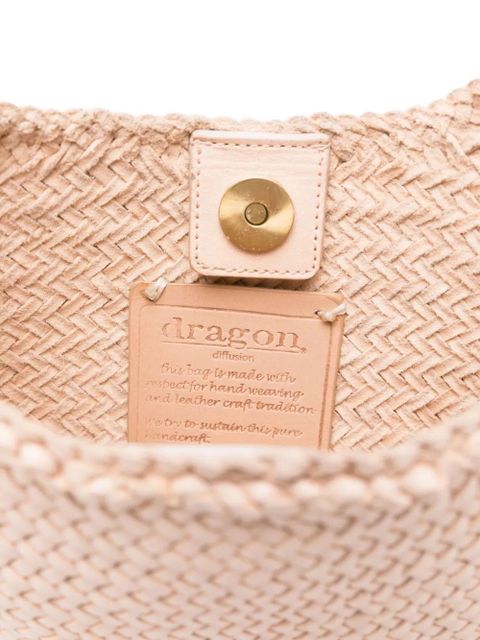 DRAGON DIFFUSION braided leather shoulder bag - Neutrals