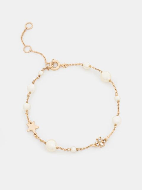 Tory Burch bransoletka pozłacana Delicate Kira Pearl damska 163697-749 - zdjęcie produktu nr 1