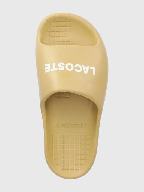 Lacoste klapki Serve Slide 2.0 damskie kolor beżowy 47CFA0020
