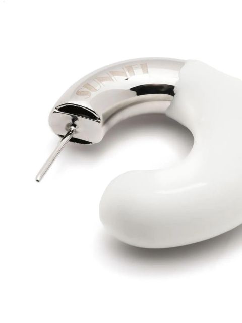 Sunnei Rubberized Small Earrings - Silver