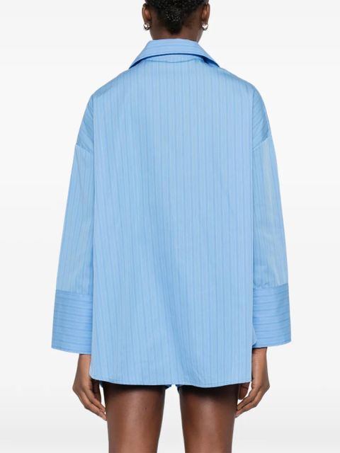 Faithfull the Brand Clemente chest-pocket striped shirt - Blue