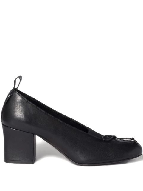 Miu Miu 65mm bow-detail block-heel pumps - Black - zdjęcie produktu nr 1