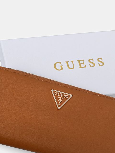 Guess portfel TALENT damski kolor brązowy SWNG96 69146