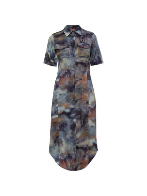 Diesel D-Ana printed midi dress - Blue - zdjęcie produktu nr 1