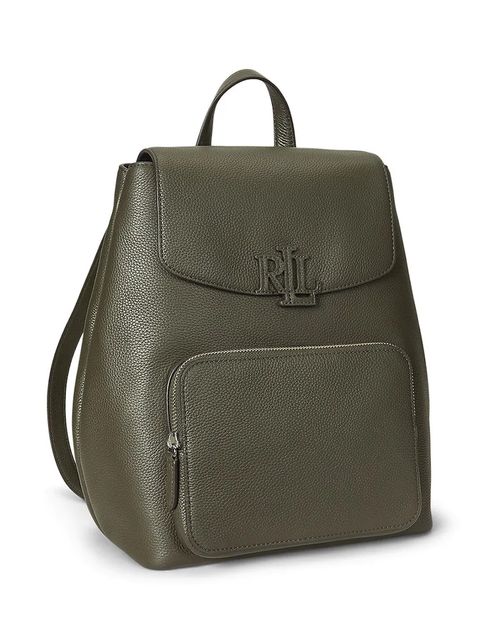 Lauren Ralph Lauren plecak skórzany damski kolor zielony duży gładki 431969355