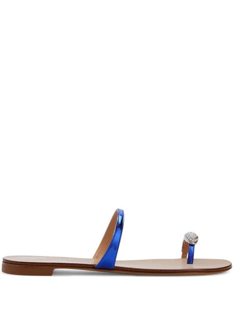 Giuseppe Zanotti crystal toe strap sandals - Blue - zdjęcie produktu nr 1