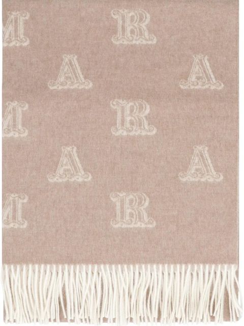 Max Mara jacquard frayed scarf - Neutrals