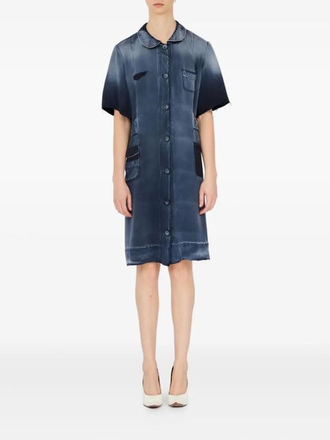Maison Margiela button-fastening midi dress - Blue