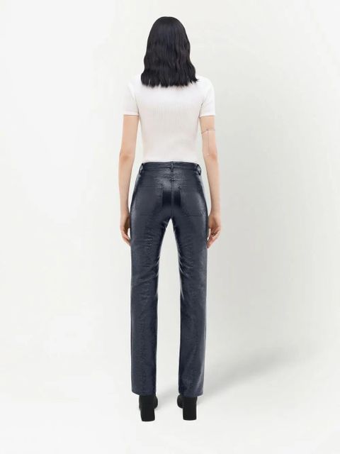 Courrèges slim-fit vinyl trousers - Blue