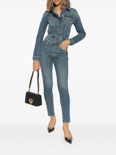Dolce & Gabbana logo-plaque denim jacket - Blue