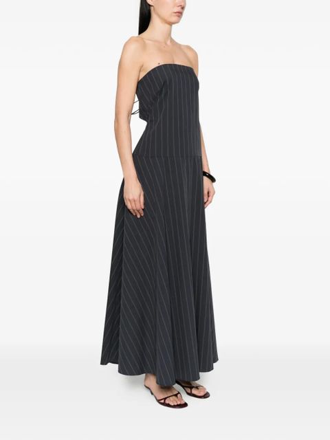 St. Agni Rouleau striped maxi dress - Blue