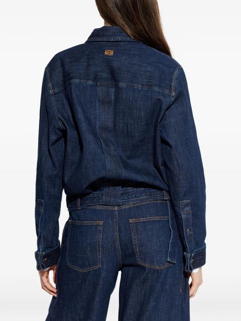 LOEWE button-fastening belted shirt - Blue